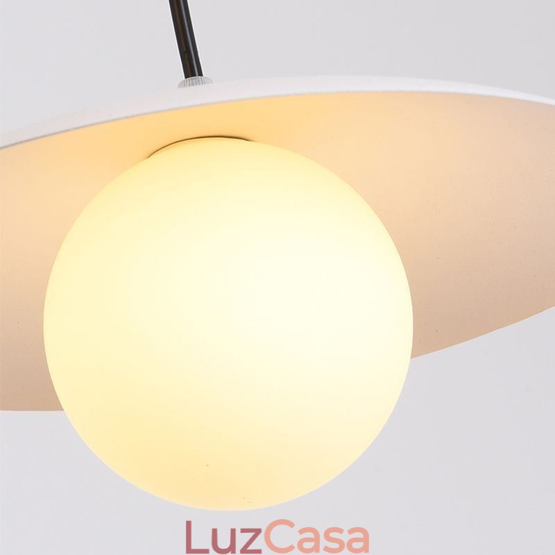 Luminária de teto nórdica pendente criativa em ferro forjado G9 Disc