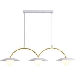 Luminária pendente nórdica criativa G9 em ferro forjado com ondas no teto