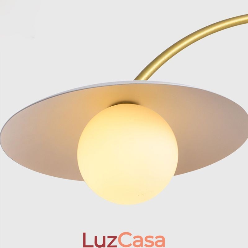 Luminária pendente nórdica criativa G9 em ferro forjado com ondas no teto