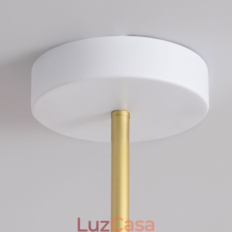 Luminária pendente nórdica criativa G9 em ferro forjado com disco de teto