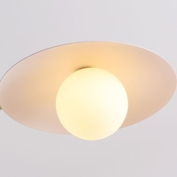 Luminária pendente nórdica criativa G9 em ferro forjado com disco de teto