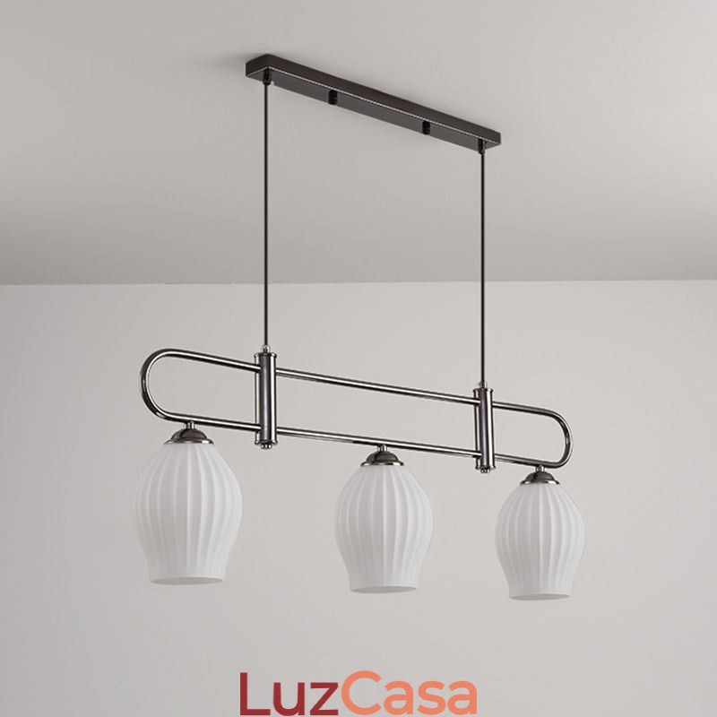 Luminária pendente nórdica em ferro forjado, luminária de teto criativa com estame