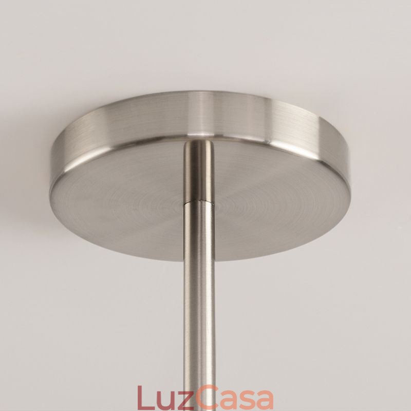 Luminária pendente nórdica criativa de ferro forjado, níquel areia, flor, estame, luz de teto