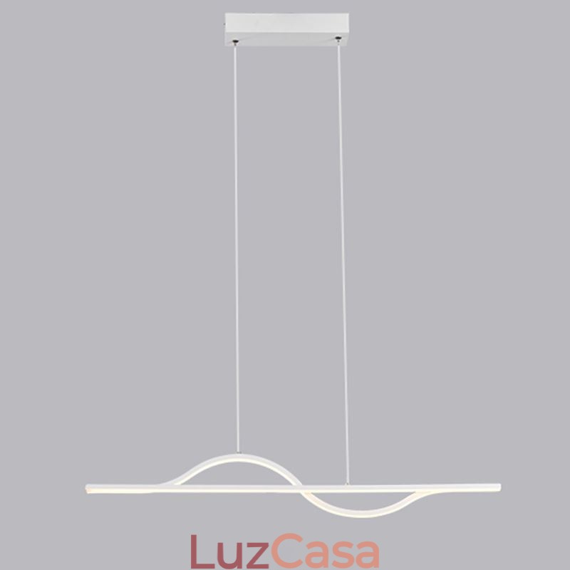 Luminária pendente elegante em alumínio com ondas artísticas, luminária de teto