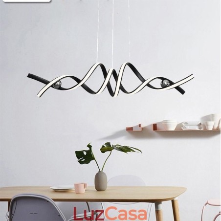 Luminária pendente minimalista em alumínio, arte em espiral minimalista, luminária de teto Luminária pendente minimalista em alumínio, arte em espiral minimalista, luminária de teto