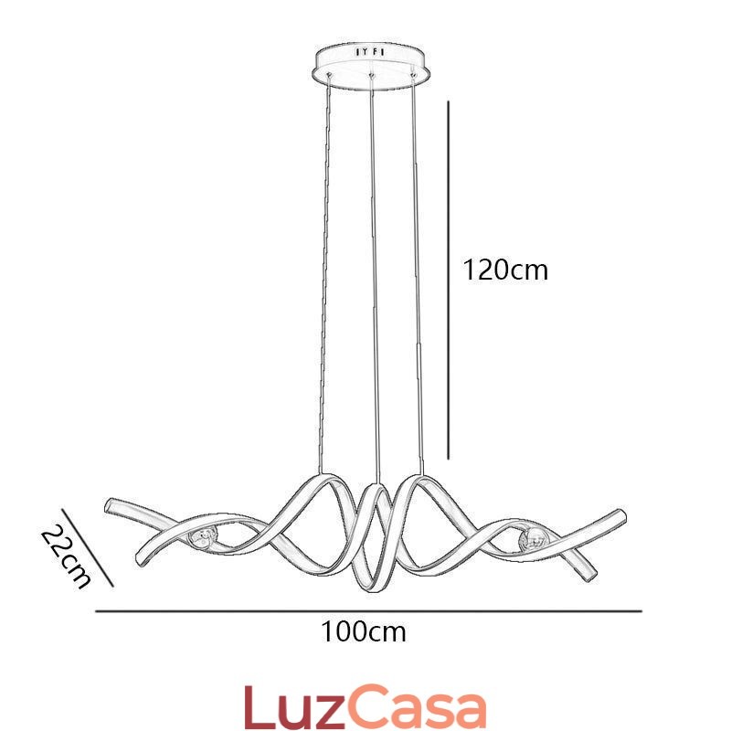 Luminária pendente minimalista em alumínio, arte em espiral minimalista, luminária de teto
