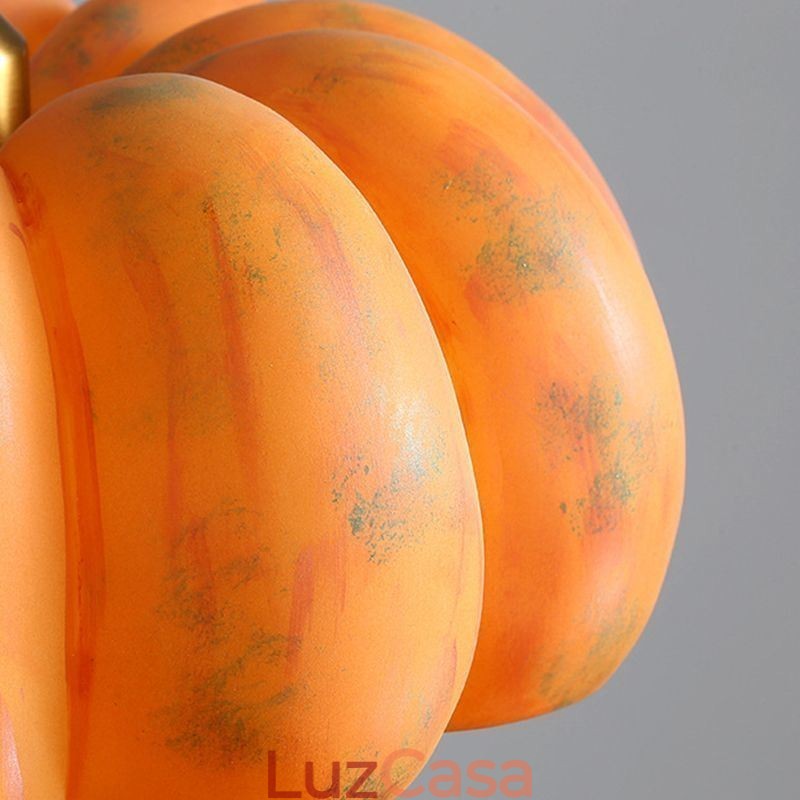 Luminária pendente de abóbora de cabeça única, luminária de teto retrô japonesa