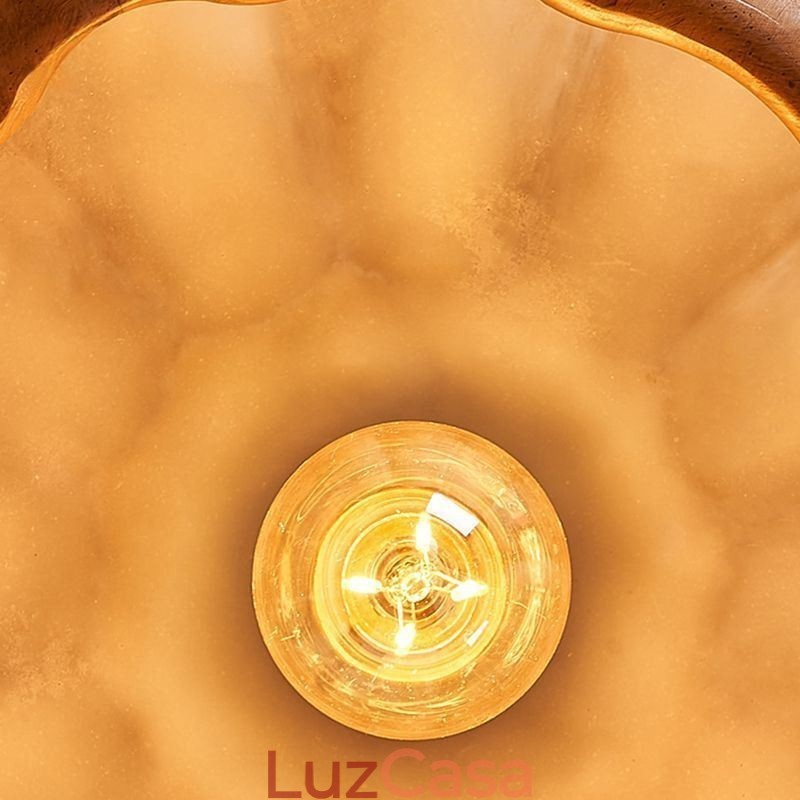 Luminária pendente criativa de abóbora japonesa retrô, luminária de teto