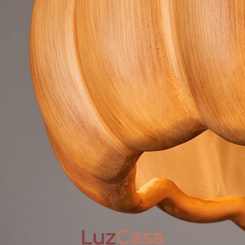 Luminária pendente criativa de abóbora japonesa retrô, luminária de teto