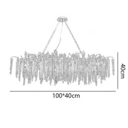 Lustre nórdico pendente Golden Branch G9 em vidro