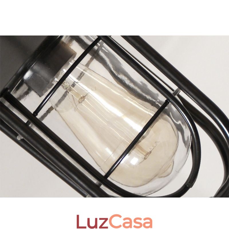 American Retro Outdoor Light Impermeável Birdgaiola Forma Pendente Luz Jardim