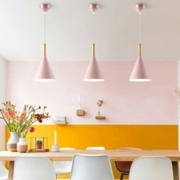 Luminária pendente nórdica Macaron Luminária pendente de cabeça única