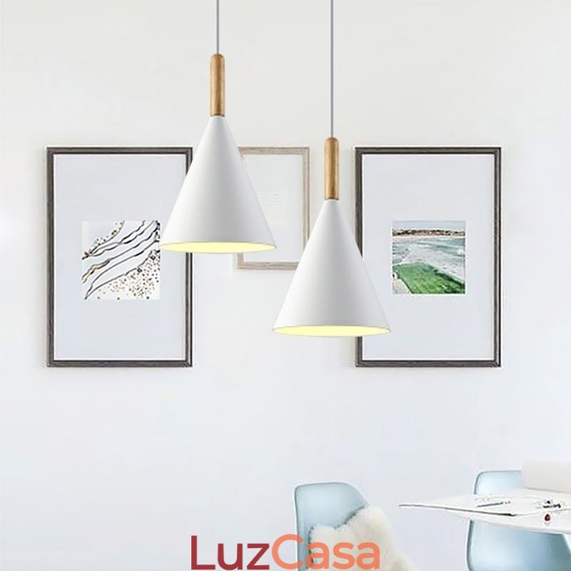Luminária pendente nórdica Macaron Luminária pendente de cabeça única
