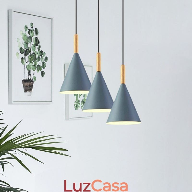 Luminária pendente nórdica Macaron Luminária pendente de cabeça única