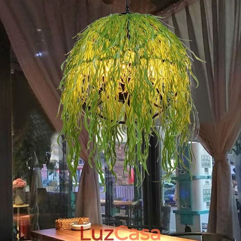 Planta moderna Luz Decorativa Estilo Industrial Lustre Loja Música