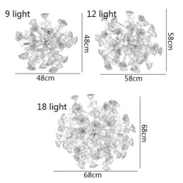 Lustre de cerâmica com pingente de luxo e flor vermelha