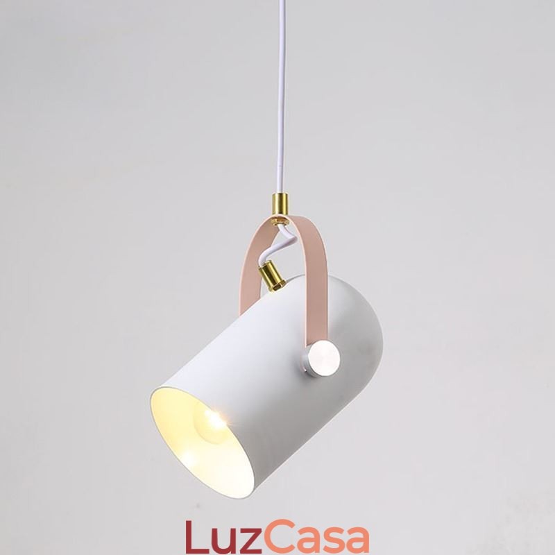 Luminária pendente nórdica colorida Macaron com cabeça única