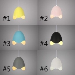 Luminária pendente criativa Macaron Luminária pendente de cabeça única