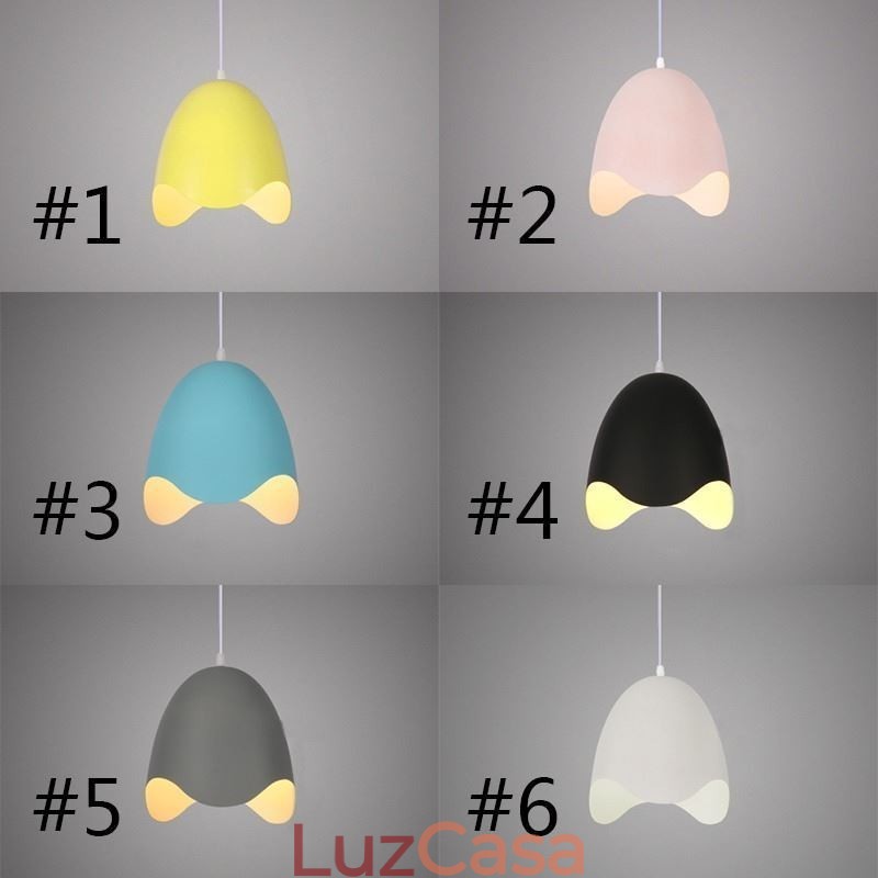 Luminária pendente criativa Macaron Luminária pendente de cabeça única