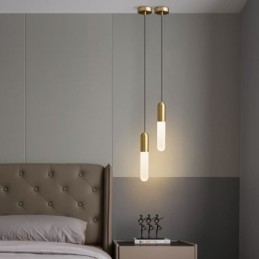 Luminária pendente fosca moderna Luminária pendente escovada