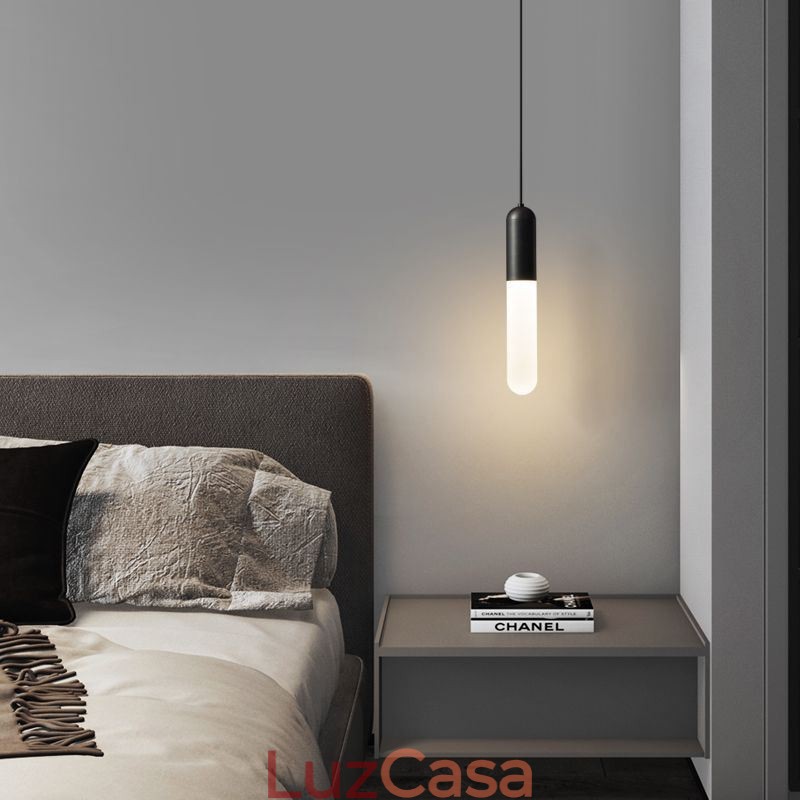 Luminária pendente fosca moderna Luminária pendente escovada