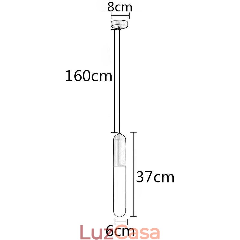 Luminária pendente fosca moderna Luminária pendente escovada