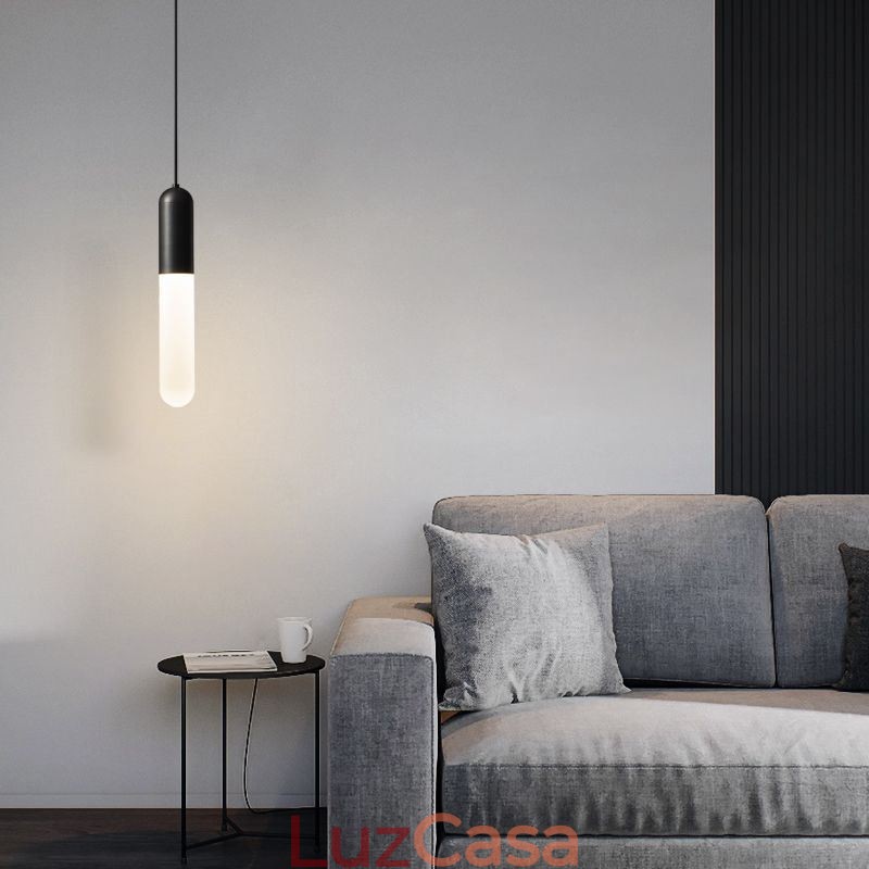 Luminária pendente fosca moderna Luminária pendente escovada
