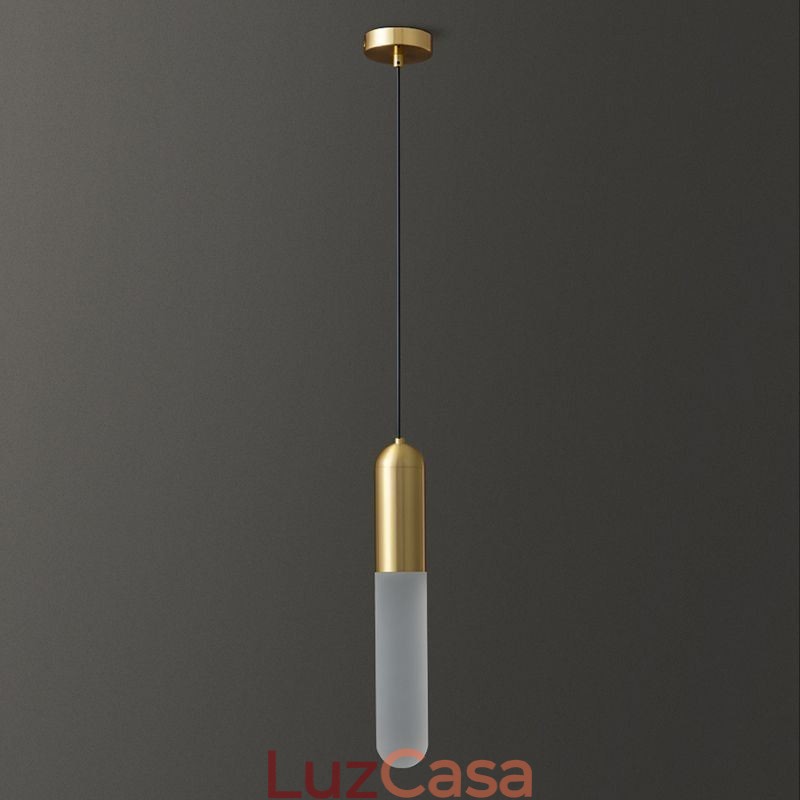Luminária pendente fosca moderna Luminária pendente escovada