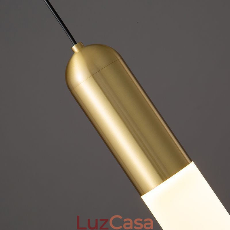 Luminária pendente fosca moderna Luminária pendente escovada