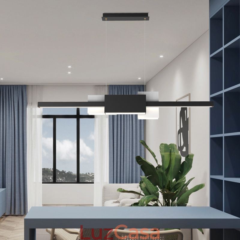 Luminária pendente minimalista de tira moderna e criativa
