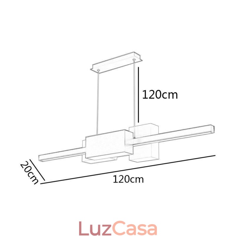 Luminária pendente minimalista de tira moderna e criativa
