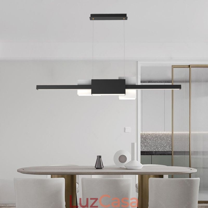 Luminária pendente minimalista de tira moderna e criativa