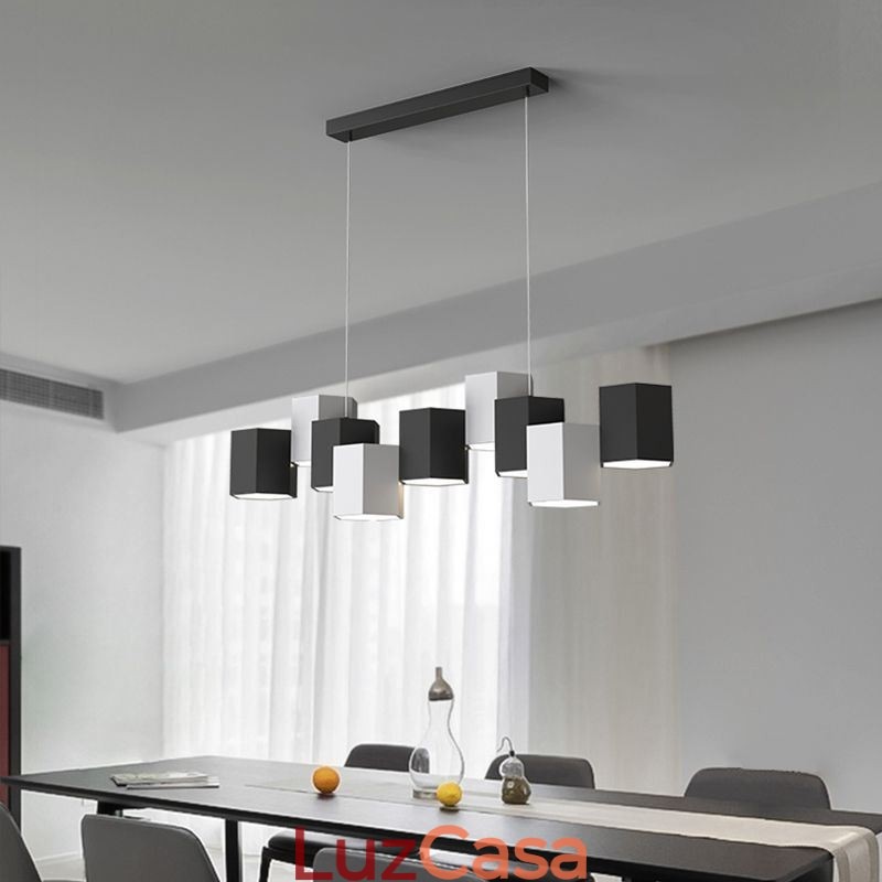 Luminária pendente hexagonal moderna, luminária criativa combinada