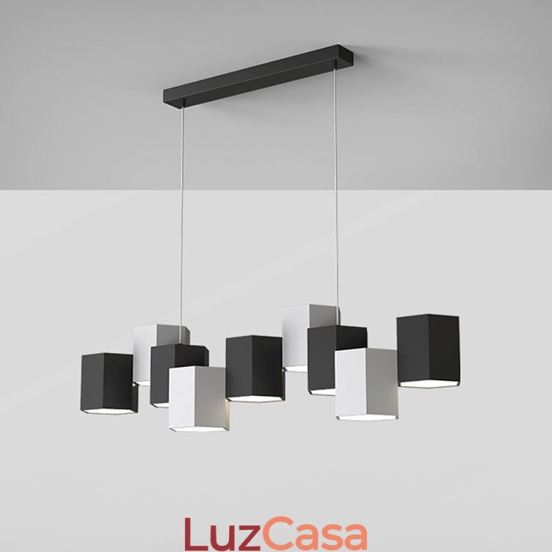 Luminária pendente hexagonal moderna, luminária criativa combinada