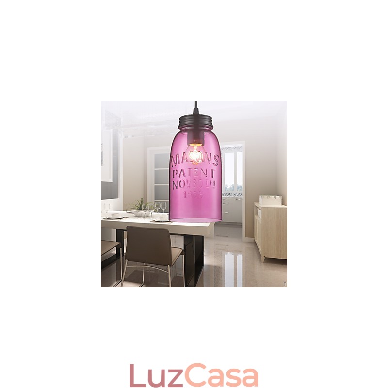 1 Luminária pendente de vidro moderna com design de bolha transparente