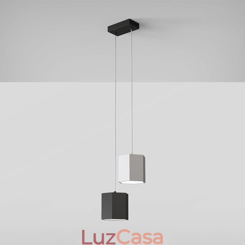 Luminária pendente hexagonal moderna, luminária suspensa simples