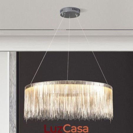 Lustre redondo com pingente de borla de luxo Lustre redondo com pingente de borla de luxo