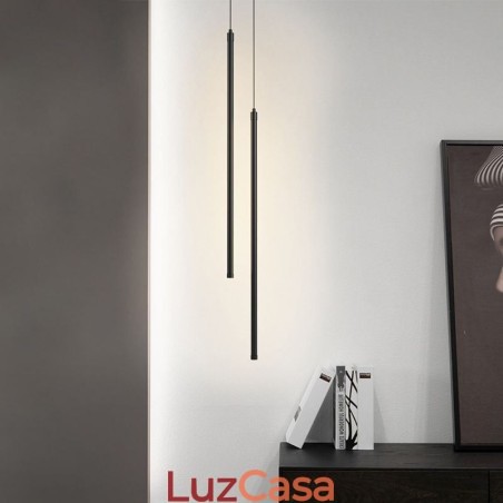 Luminária pendente nórdica de tubo longo, luminária suspensa de ilha Luminária pendente nórdica de tubo longo, luminária suspensa de ilha