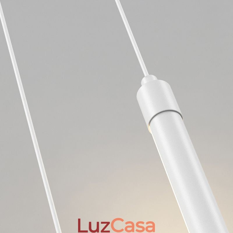 Luminária pendente nórdica de tubo longo, luminária suspensa de ilha