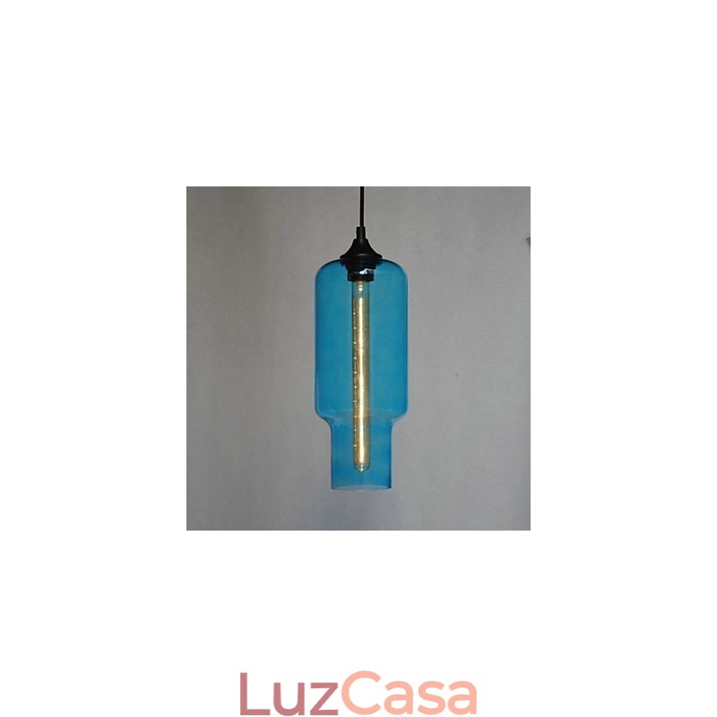Luminária pendente de vidro moderna com design de bolha marrom