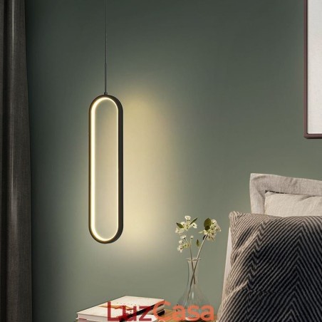 Luminária pendente moderna, minimalista, oval, pendente Luminária pendente moderna, minimalista, oval, pendente