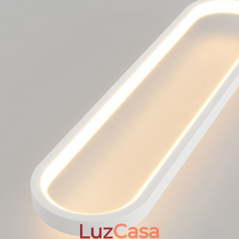 Luminária pendente moderna, minimalista, oval, pendente