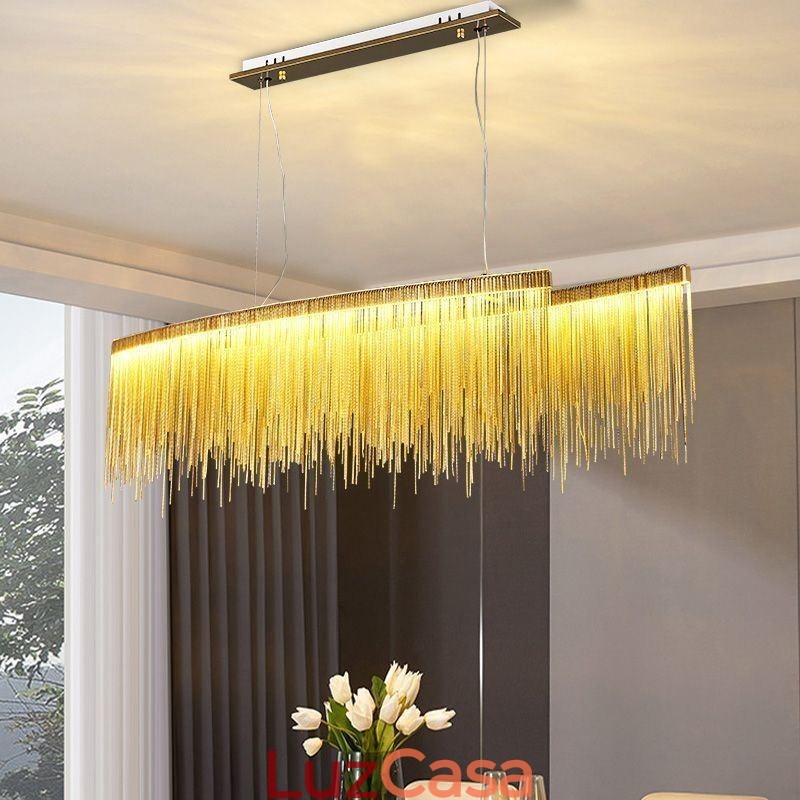 Luminária pendente moderna criativa com borla para café