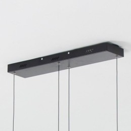 Lustre moderno de acrílico preto com pingente de luz
