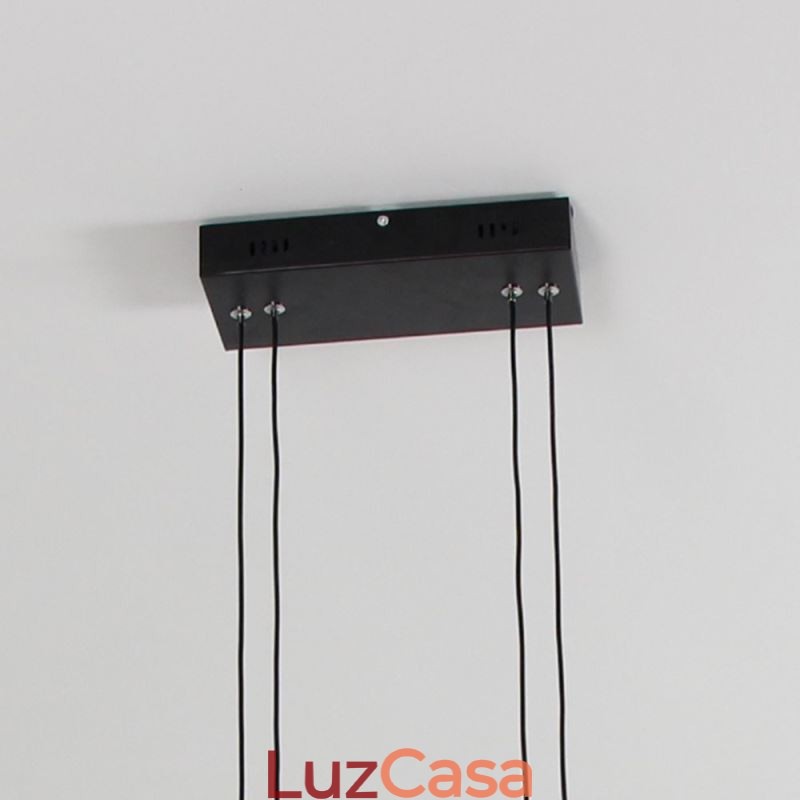 Lustre moderno com pingente de moldura em acrílico preto