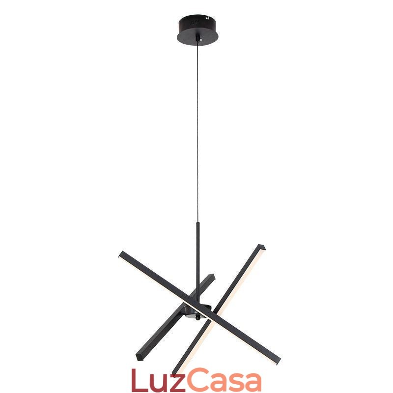 Luminária pendente moderna com faixa preta regulável