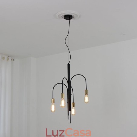 Lustre de ferro moderno, luminária pendente de ferro simples Lustre de ferro moderno, luminária pendente de ferro simples
