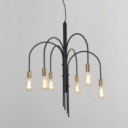 Lustre de ferro moderno, luminária pendente de ferro simples