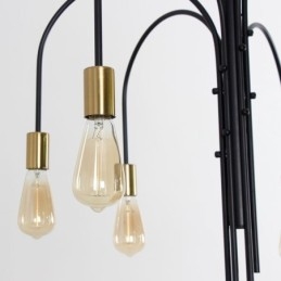 Lustre de ferro moderno, luminária pendente de ferro simples
