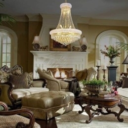 Lustre em forma de coroa, luxuoso pingente de cristal